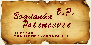 Bogdanka Polimčević vizit kartica